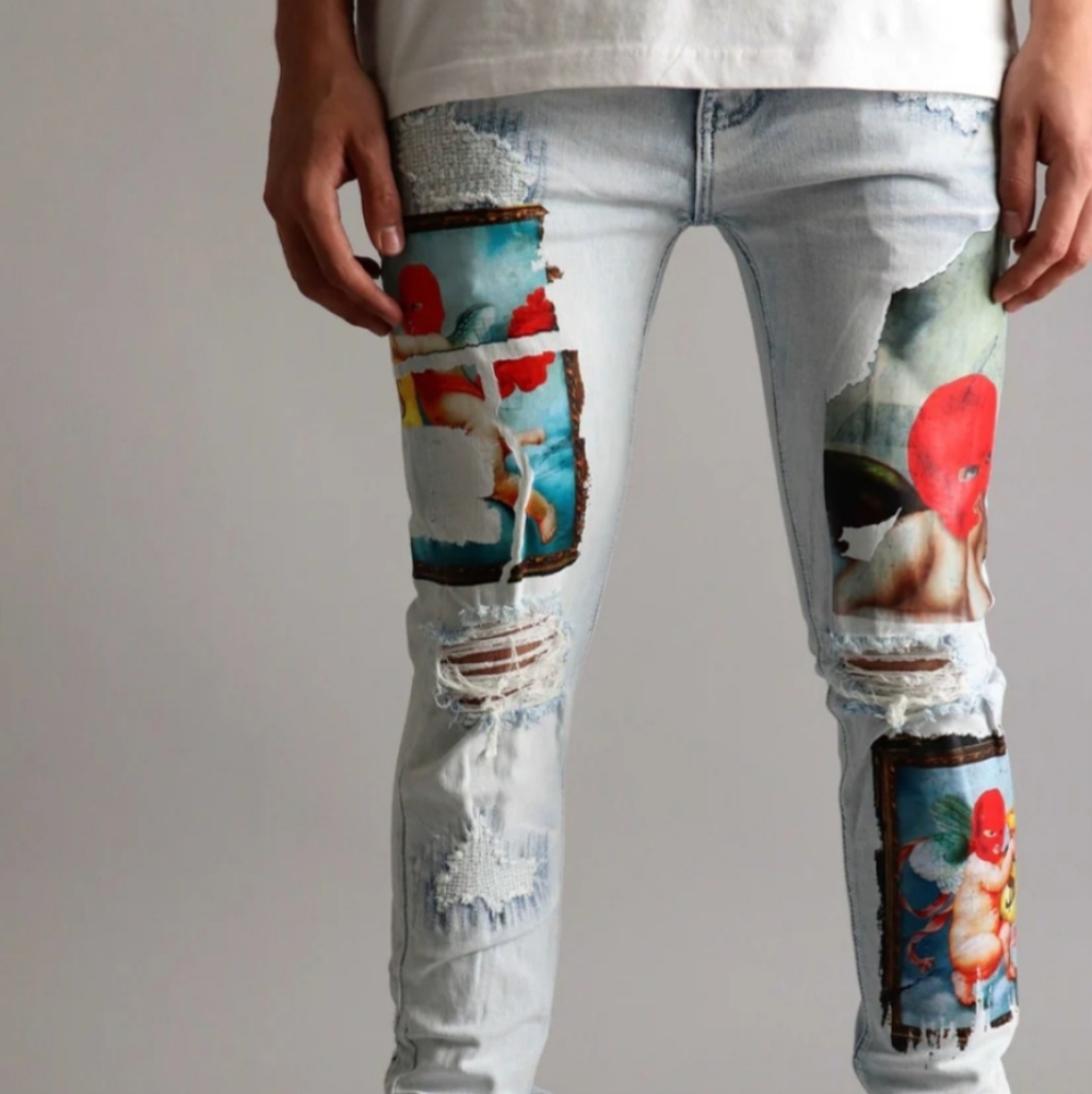 Capital Denim Heavens Heist Light Blue Distressed Denim Jeans